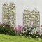 Costway 71" Tall Metal Garden Trellis for Climbing Plants 2/4 Pack Fence Panels Retro